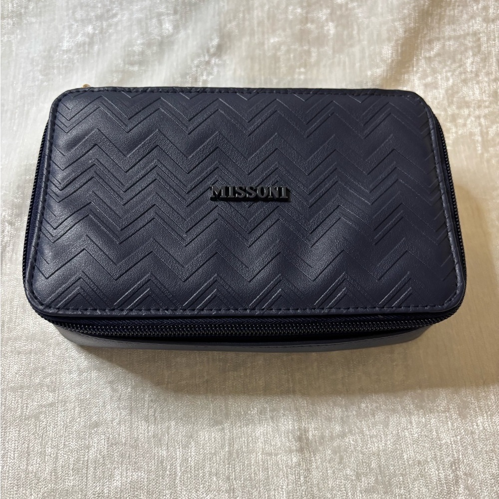 Missoni Dark Blue Chevron Pouch